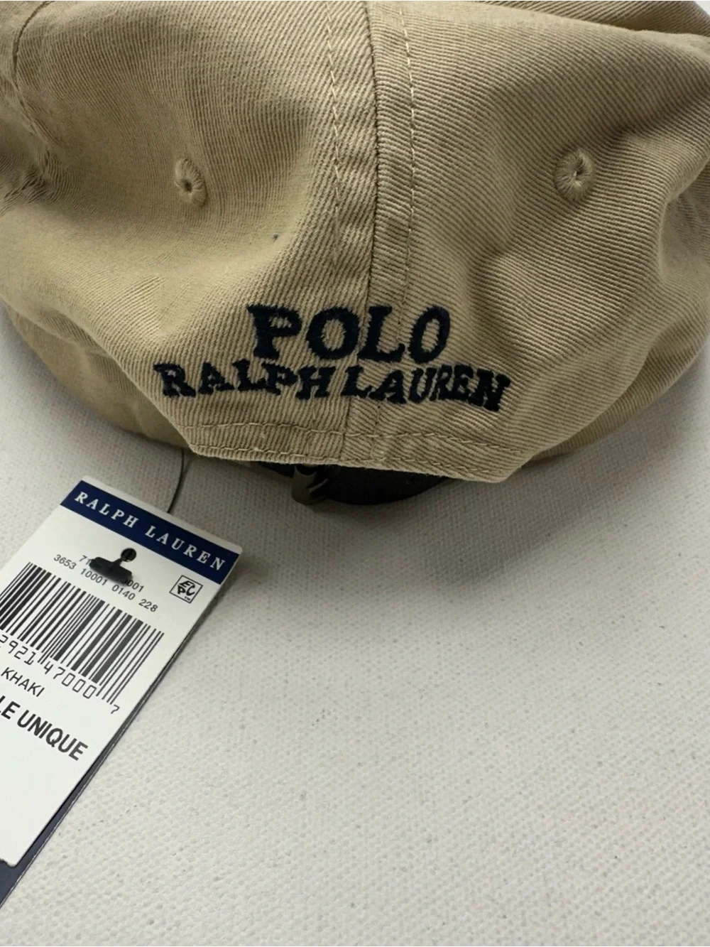 Polo Ralph Lauren Polo Bear Chino Ball Cap Leather Strap back Khaki